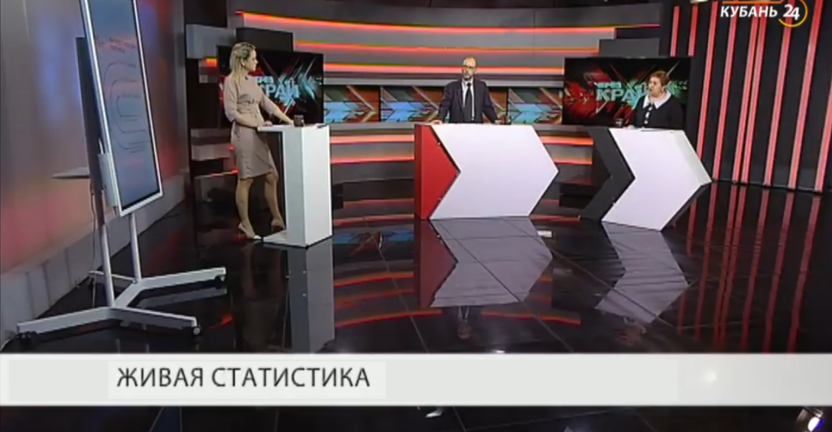 13 марта 2020 года руководитель Краснодарстата Т.А. Курнякова приняла участие в программе «Через край» на телевизионном канале «Кубань 24»