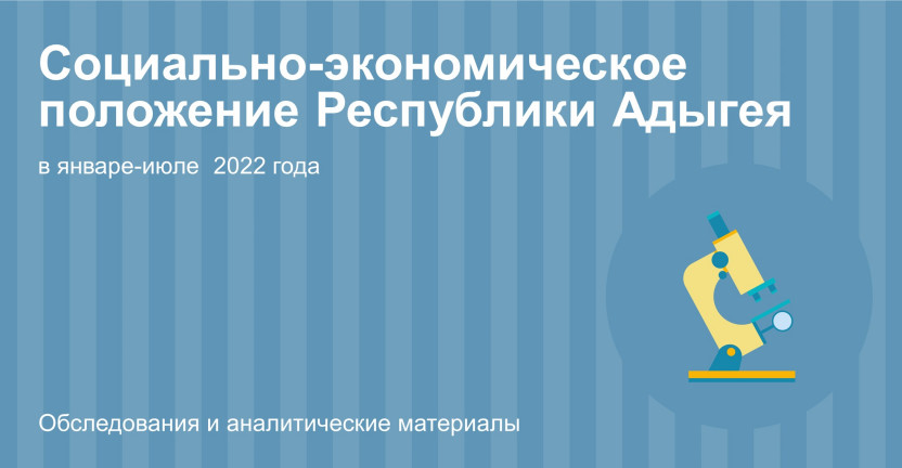 Социально-экономическое положение Республики Адыгея за январь-июль 2022 года