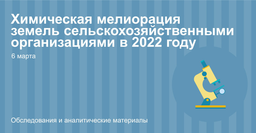 Химическая мелиорация земель сельскохозяйственными организациями  Краснодарского края в 2022 году
