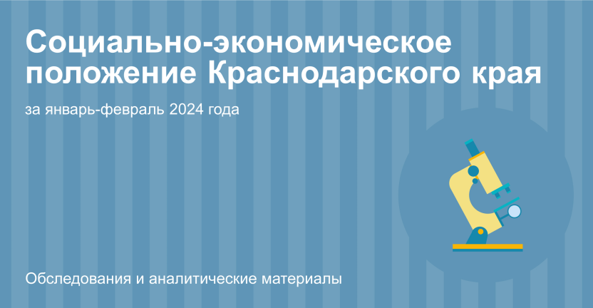 Социально-экономическое положение Краснодарского края за январь-февраль 2024 года