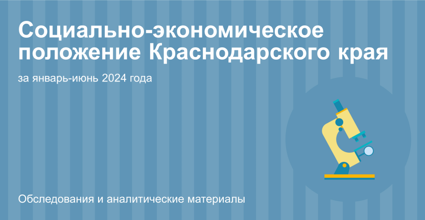 Социально-экономическое положение Краснодарского края за январь-июнь 2024 года