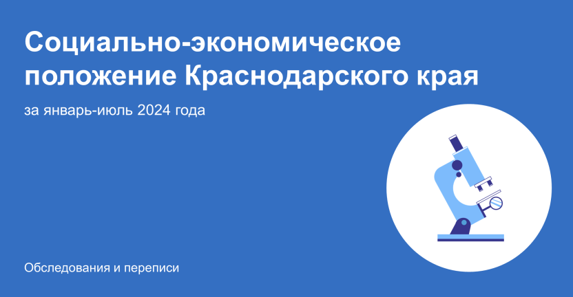 Социально-экономическое положение Краснодарского края за январь-июль 2024 года